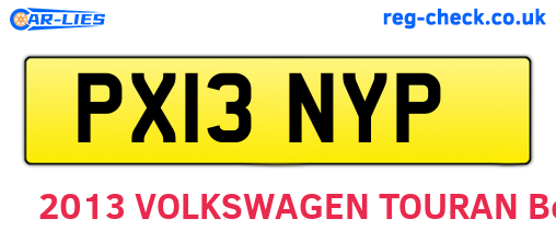 PX13NYP are the vehicle registration plates.