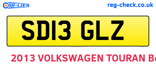 SD13GLZ are the vehicle registration plates.