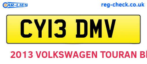 CY13DMV are the vehicle registration plates.