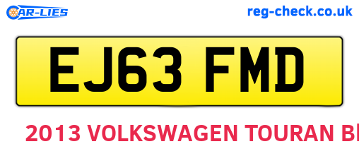 EJ63FMD are the vehicle registration plates.