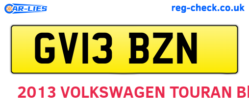 GV13BZN are the vehicle registration plates.