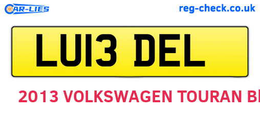 LU13DEL are the vehicle registration plates.