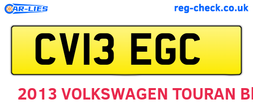 CV13EGC are the vehicle registration plates.