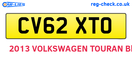 CV62XTO are the vehicle registration plates.