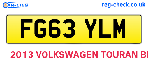 FG63YLM are the vehicle registration plates.