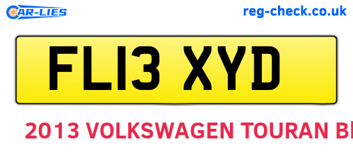 FL13XYD are the vehicle registration plates.