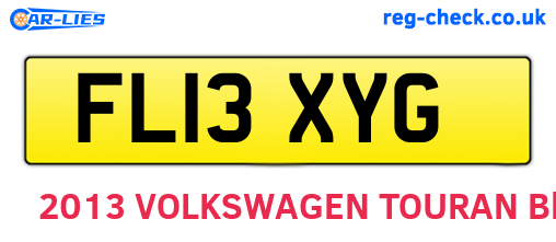 FL13XYG are the vehicle registration plates.