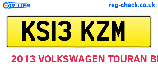 KS13KZM are the vehicle registration plates.