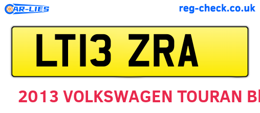 LT13ZRA are the vehicle registration plates.