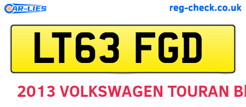 LT63FGD are the vehicle registration plates.