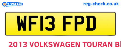 WF13FPD are the vehicle registration plates.