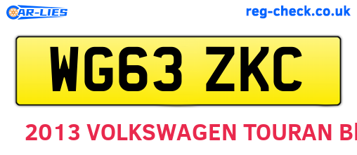 WG63ZKC are the vehicle registration plates.