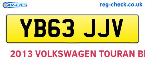 YB63JJV are the vehicle registration plates.