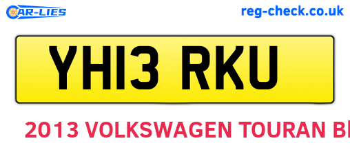 YH13RKU are the vehicle registration plates.