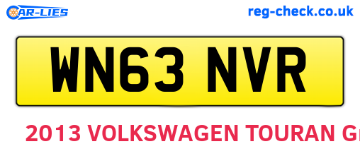WN63NVR are the vehicle registration plates.