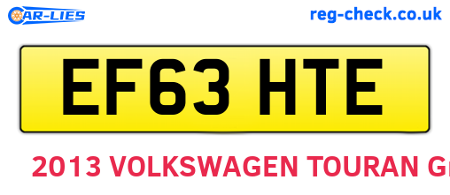 EF63HTE are the vehicle registration plates.