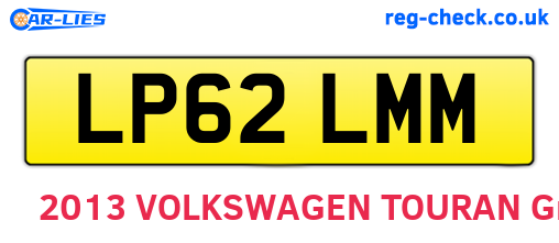 LP62LMM are the vehicle registration plates.