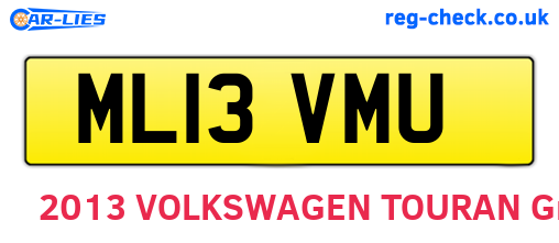 ML13VMU are the vehicle registration plates.