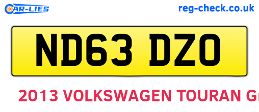 ND63DZO are the vehicle registration plates.