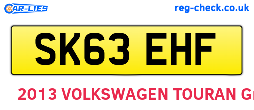SK63EHF are the vehicle registration plates.