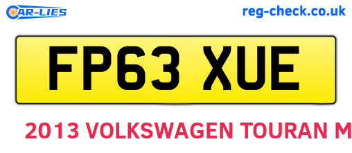 FP63XUE are the vehicle registration plates.