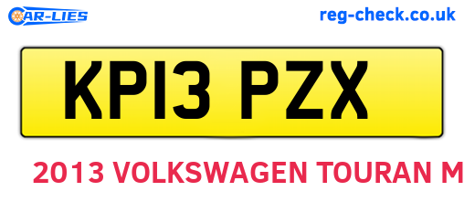 KP13PZX are the vehicle registration plates.