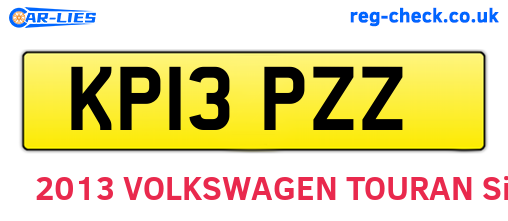 KP13PZZ are the vehicle registration plates.