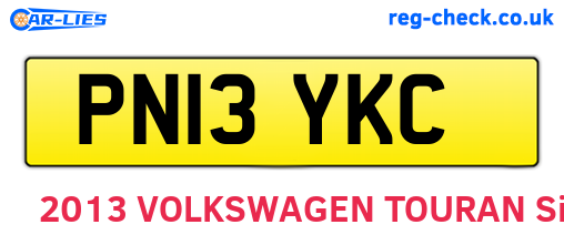 PN13YKC are the vehicle registration plates.