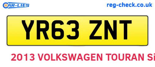 YR63ZNT are the vehicle registration plates.