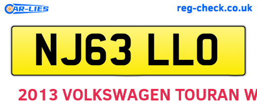 NJ63LLO are the vehicle registration plates.