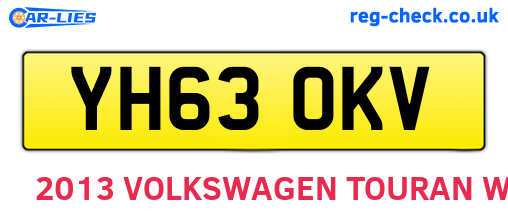 YH63OKV are the vehicle registration plates.