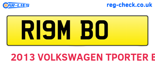 R19MBO are the vehicle registration plates.
