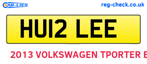 HU12LEE are the vehicle registration plates.