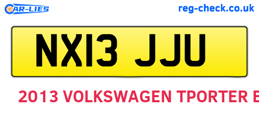 NX13JJU are the vehicle registration plates.
