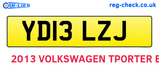 YD13LZJ are the vehicle registration plates.