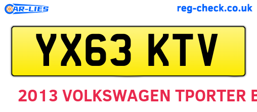 YX63KTV are the vehicle registration plates.