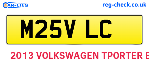 M25VLC are the vehicle registration plates.