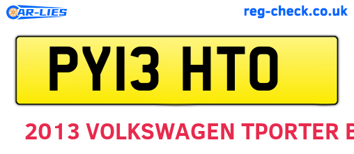 PY13HTO are the vehicle registration plates.