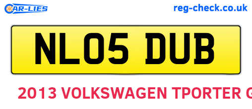 NL05DUB are the vehicle registration plates.