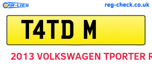 T4TDM are the vehicle registration plates.
