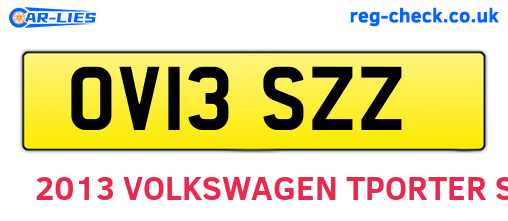 OV13SZZ are the vehicle registration plates.