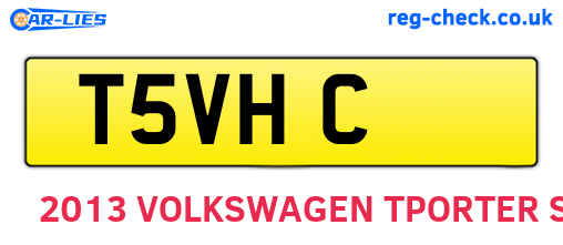 T5VHC are the vehicle registration plates.