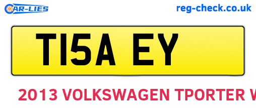 T15AEY are the vehicle registration plates.