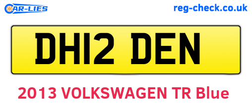 DH12DEN are the vehicle registration plates.