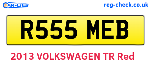 R555MEB are the vehicle registration plates.