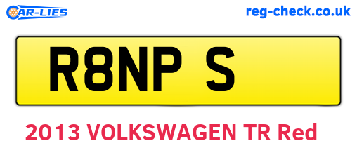 R8NPS are the vehicle registration plates.