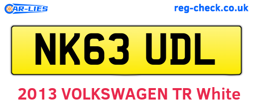 NK63UDL are the vehicle registration plates.