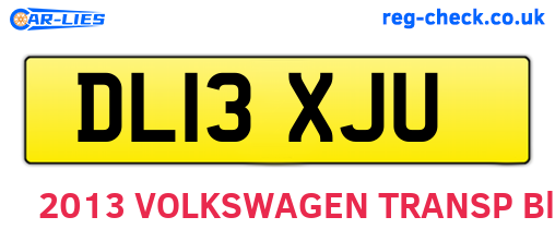 DL13XJU are the vehicle registration plates.