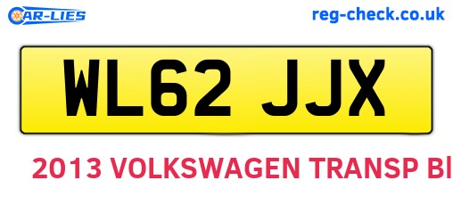 WL62JJX are the vehicle registration plates.