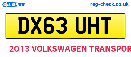 DX63UHT are the vehicle registration plates.